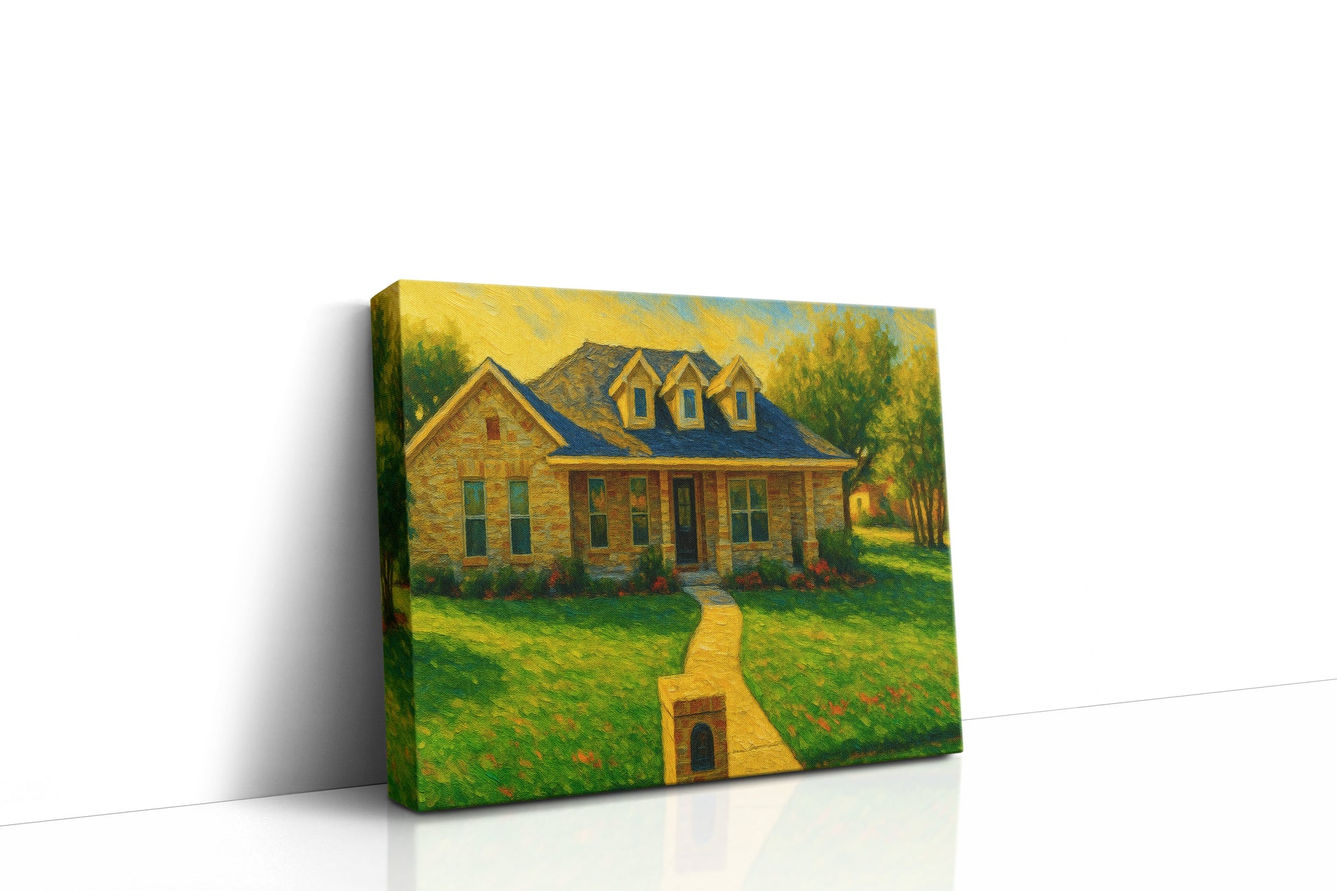 Mockup of 4619 4th St, Brownwood, TX 76801 oil painting on canvas