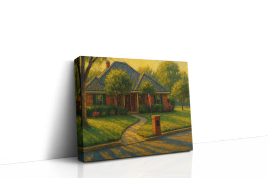 Mockup of 4 Stonebridge Cir, Brownwood, TX 76801 oil painting on canvas