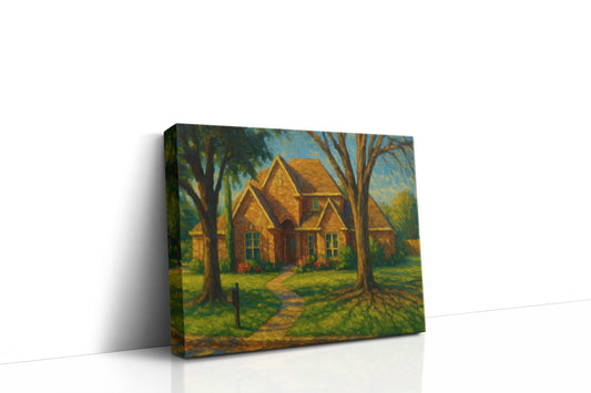 Mockup of 4 Stonebrook Ct, Brownwood, TX 76801 oil painting on canvas