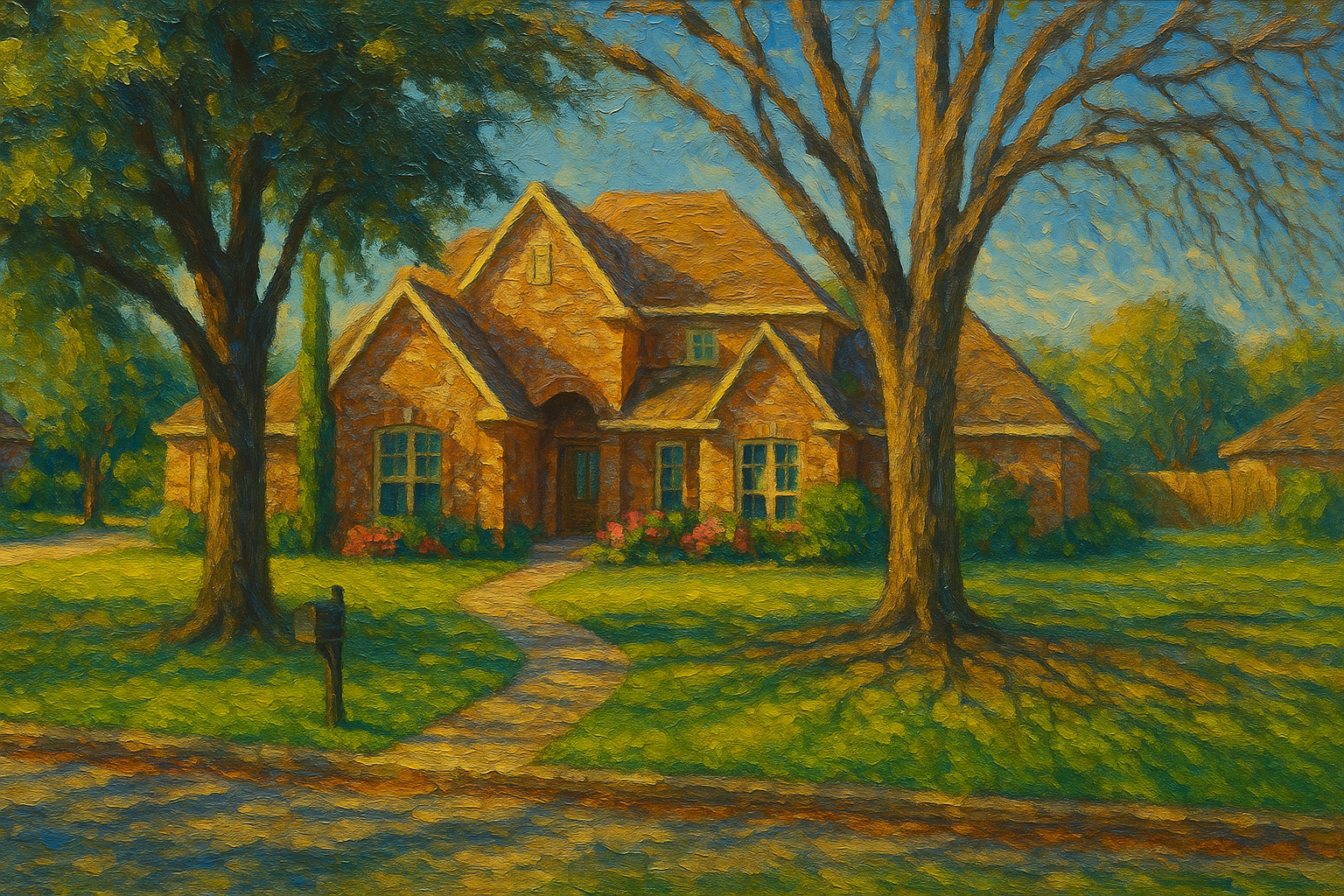 Oil painting of 4 Stonebrook Ct, Brownwood, TX 76801