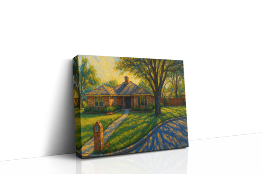 Mockup of 5 Stonebridge Cir, Brownwood, TX 76801 oil painting on canvas