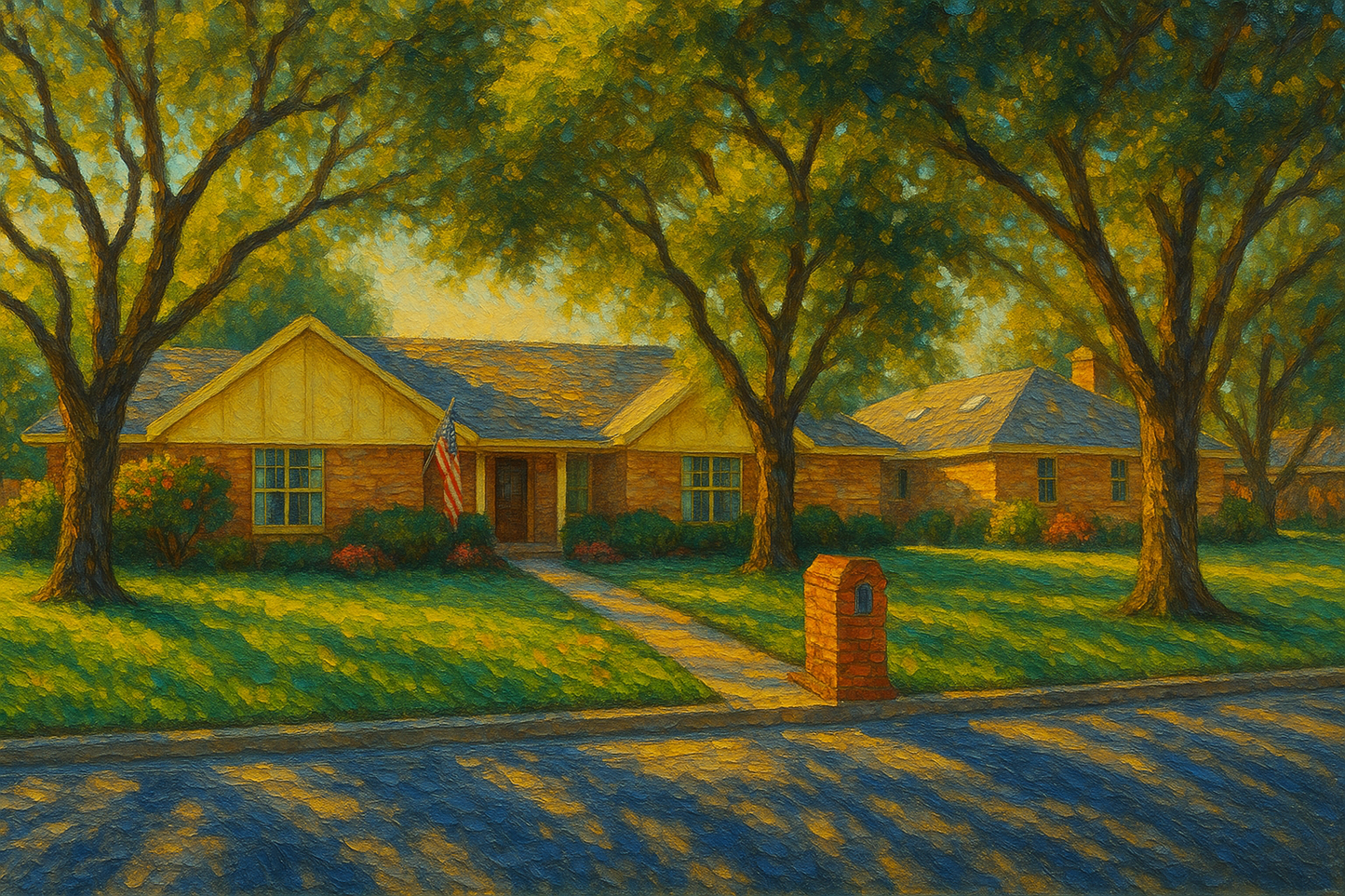 Oil painting of 6 Stonebridge Cir, Brownwood, TX 76801