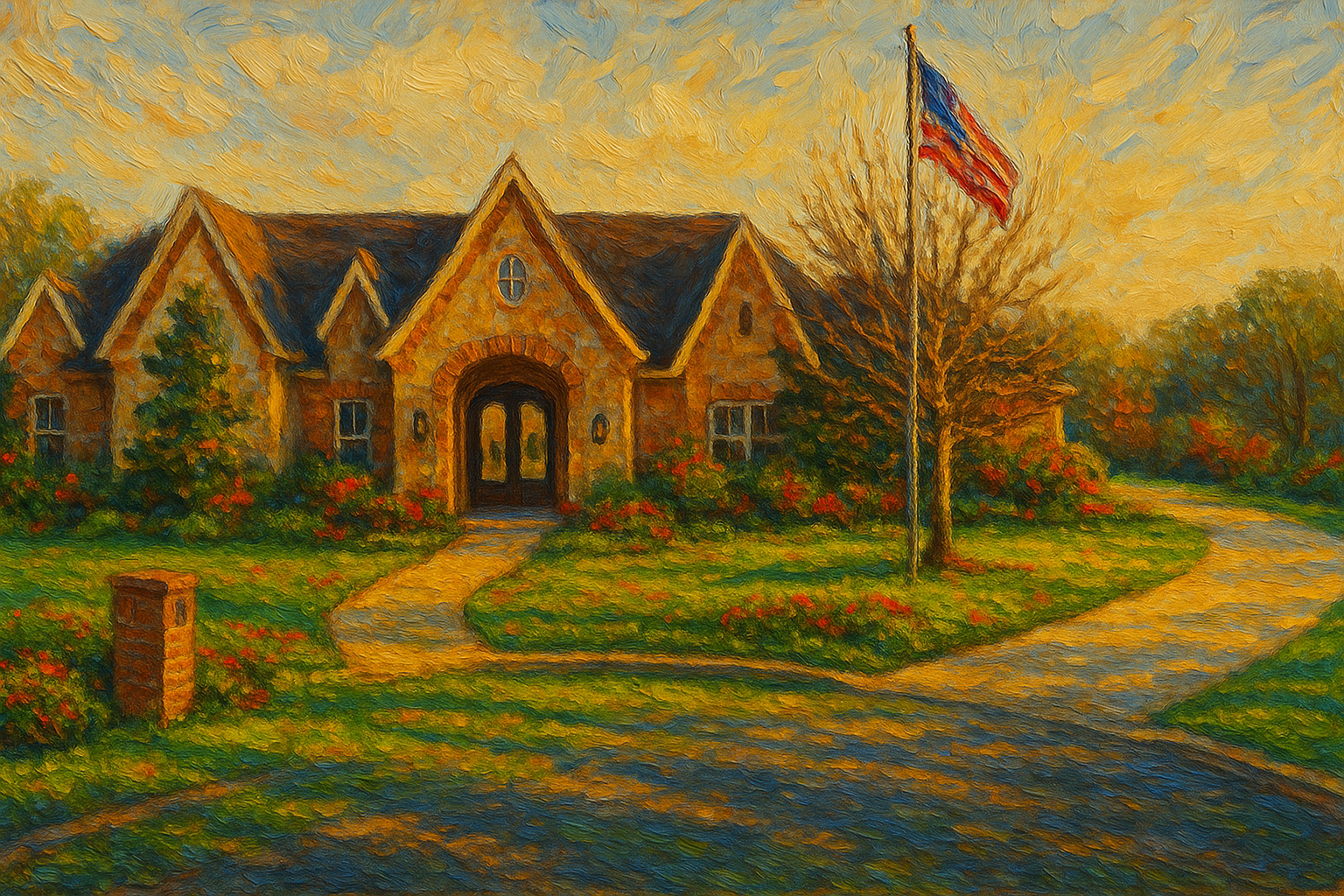 Oil painting of 6 Stonebrook Ct, Brownwood, TX 76801