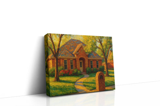 Mockup of 8 Brownstone Ct, Brownwood, TX 76801 oil painting on canvas