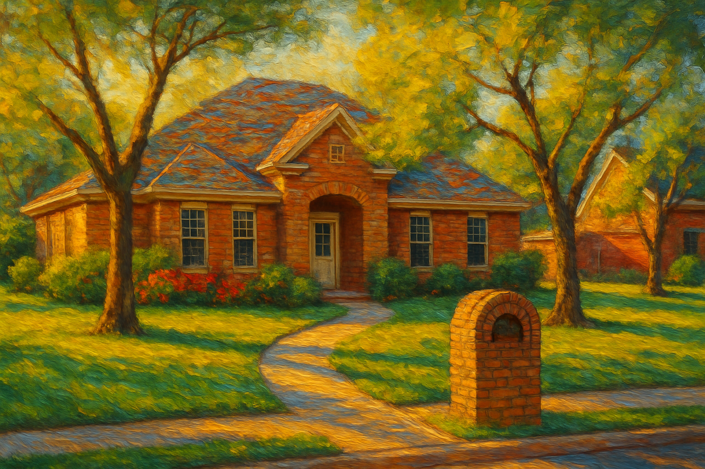 Oil painting of 8 Brownstone Ct, Brownwood, TX 76801