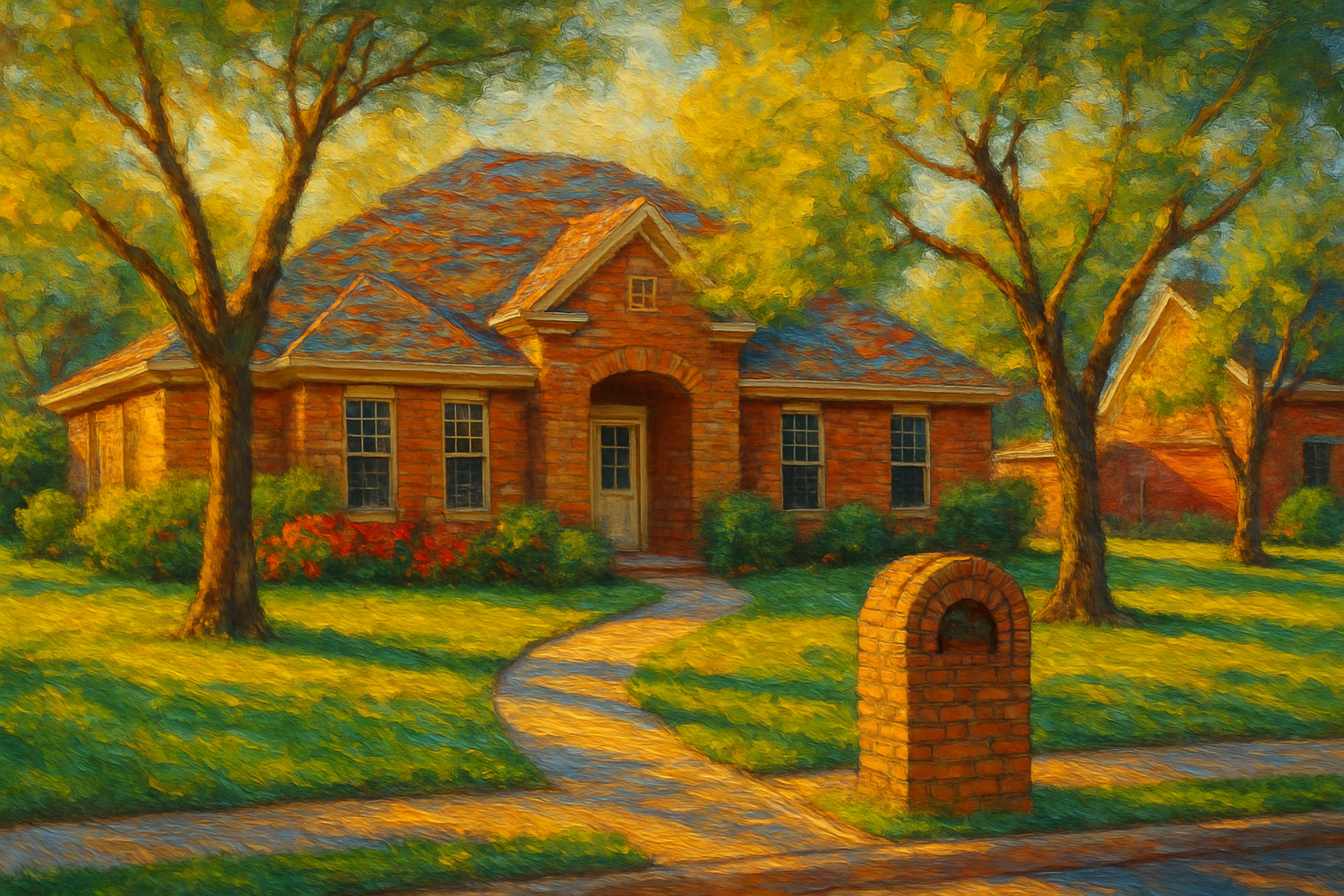 Oil painting of 8 Brownstone Ct, Brownwood, TX 76801