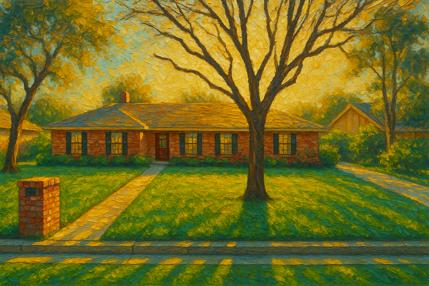Oil painting of 8 Stonebridge Cir, Brownwood, TX 76801