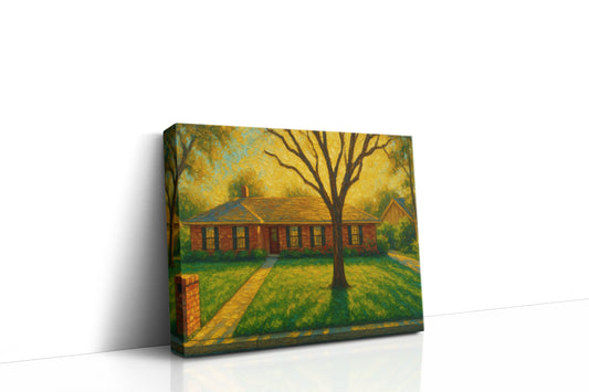 Mockup of 8 Stonebridge Cir, Brownwood, TX 76801 oil painting on canvas
