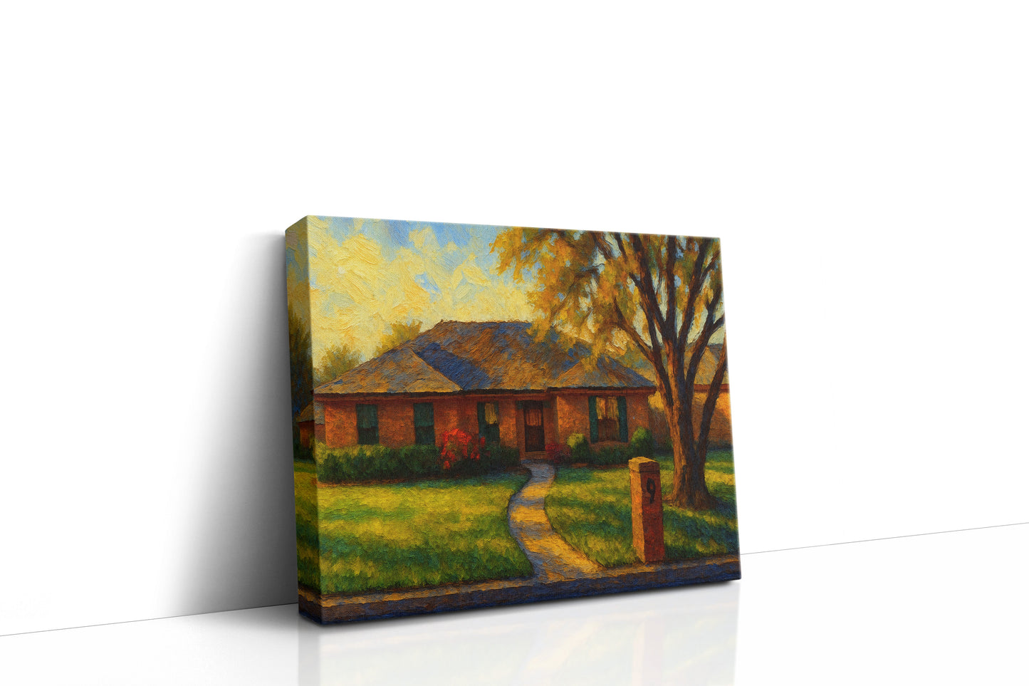 Mockup of 9 Stonebridge Cir, Brownwood, TX 76801 oil painting on canvas