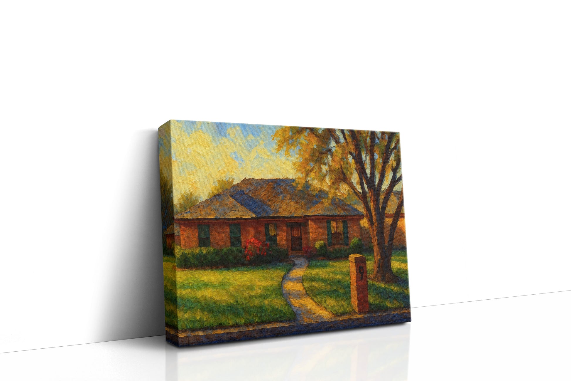 Mockup of 9 Stonebridge Cir, Brownwood, TX 76801 oil painting on canvas